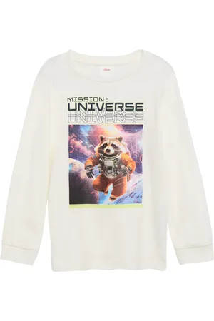 QS by s.Oliver Langarmshirt mit Bündchen und Fotoprint, Kinder