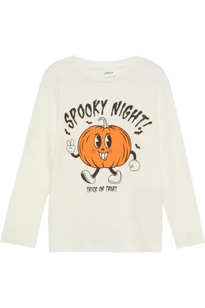 QS by s.Oliver Unisex Longsleeve mit Halloween-Print, Kinder