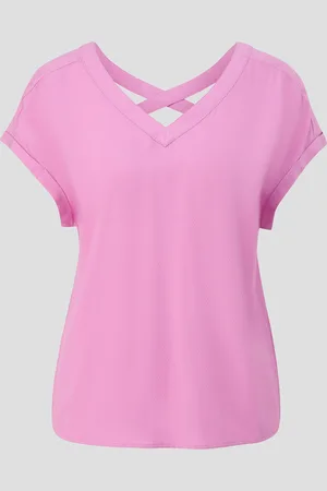 QS by s.Oliver Viskosebluse im Relaxed Fit mit Cut-out-Detail, Damen