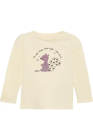 QS by s.Oliver Langarmshirt mit Glitzer-Print, Babys