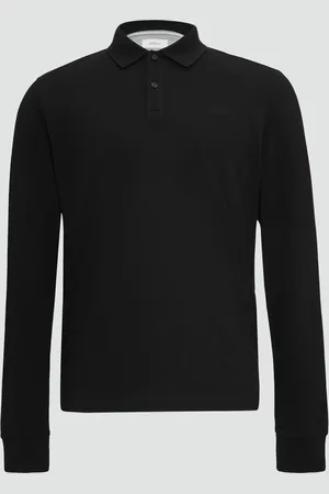 QS by s.Oliver Poloshirt aus Piqué mit Logo-Stickerei, Herren