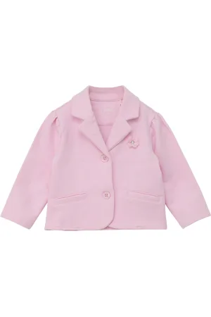 QS by s.Oliver Sweat-Blazer mit Blümchen-Applikation, Babys