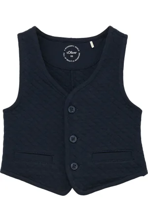 QS by s.Oliver Jacquard-Weste aus Baumwollmix, Babys