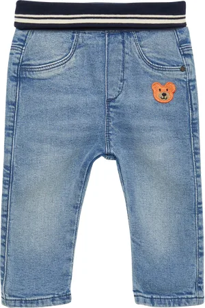 QS by s.Oliver Bequeme Jeans mit Umschlagbund und Bären-Patch, Babys