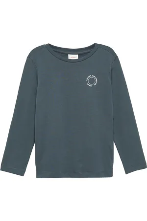 QS by s.Oliver Unisex Longsleeve aus Baumwolle mit kleinem Print-Detail, Kinder