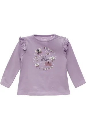 QS by s.Oliver Longsleeve mit Artwork und Rüschen, Babys