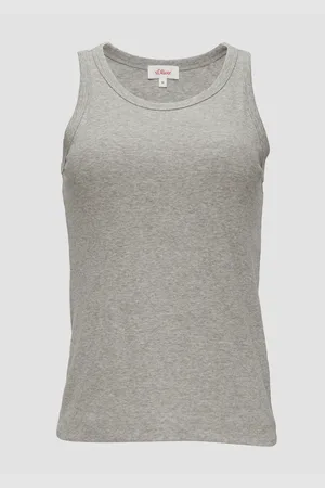 QS by s.Oliver Elastisches Top mit Rippstruktur, Damen