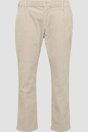QS by s.Oliver Cord-Chino aus Baumwollstretch mit Bundfalten, Herren