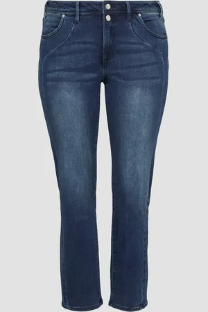 QS by s.Oliver Jeans / Curvy Fit / Mid Rise / Slim Tapered Leg, Damen