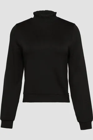 QS by s.Oliver Sweatshirt mit Strickkragen aus Viskosemix, Damen