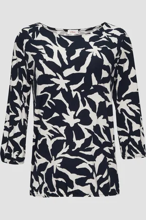QS by s.Oliver Shirt mit All-over-Print aus Viskosestretch, Damen