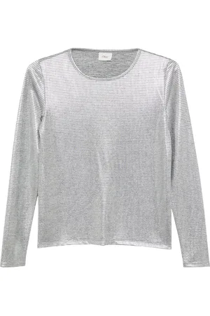 QS by s.Oliver Langarmshirt in Metallic-Optik, Mädchen