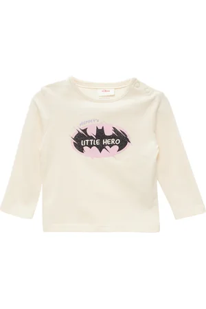 QS by s.Oliver Langarmshirt mit glitzerndem Batman®-Print, Babys