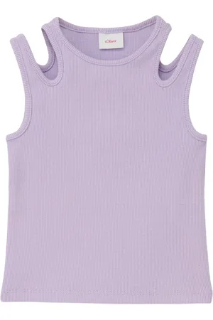 QS by s.Oliver Geripptes Top mit Cut-out-Details, Kinder