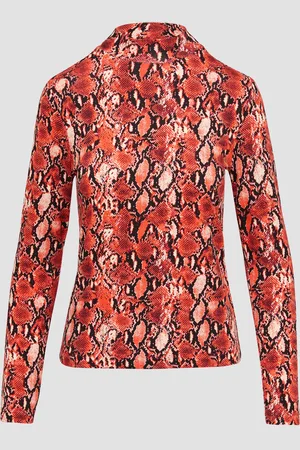 QS by s.Oliver Schmal geschnittenes Langarmshirt aus Viskosemix, Damen