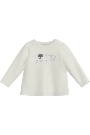 QS by s.Oliver Ausgestelltes Longsleeve mit Glitzer-Print, Babys
