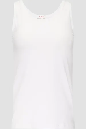 QS by s.Oliver Schmal geschnittenes Tanktop aus Baumwollmix, Damen