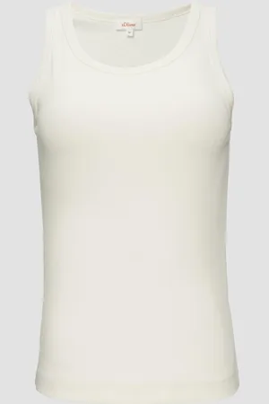QS by s.Oliver Elastisches Top mit Rippstruktur, Damen