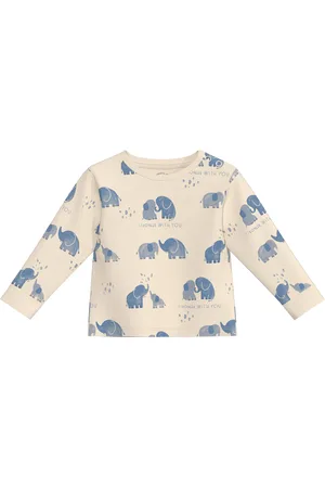 QS by s.Oliver Longsleeve aus Baumwolle mit All-over-Print, Babys