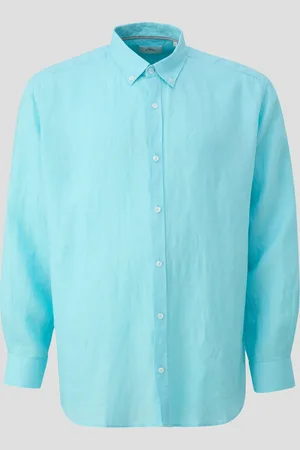 QS by s.Oliver Leinenhemd mit Button-Down-Kragen, Herren
