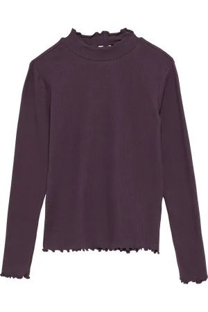 QS by s.Oliver Schmales Rippshirt mit Rollsaum, Mädchen