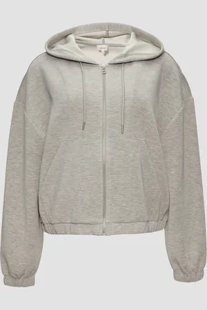 QS by s.Oliver Sweatshirt-Jacke aus Scuba im Relaxed Fit, Damen