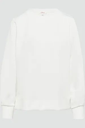 QS by s.Oliver Scuba-Sweatshirt mit weiten Ärmeln, Damen