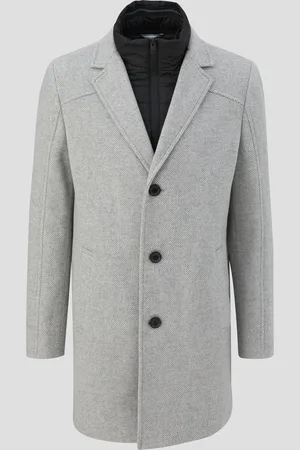 QS by s.Oliver Tweed-Mantel mit herausnehmbarem Insert, Herren