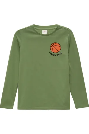 QS by s.Oliver Langarmshirt mit gummiertem Print, Jungen