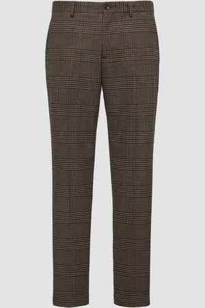 QS by s.Oliver S.O PURE: Karierte Anzughose im Slim Fit, Herren