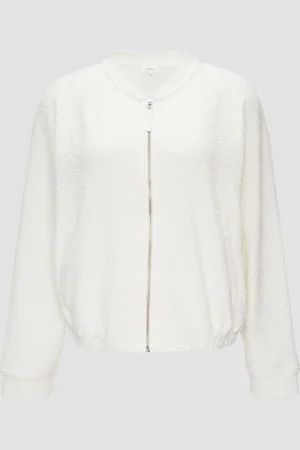 QS by s.Oliver Strukturierte Blouson mit Fledermausärmeln, Damen