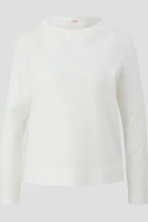 QS by s.Oliver Sweatshirt mit Dobby-Struktur, Damen