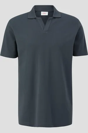 QS by s.Oliver Poloshirt aus Baumwolle mit offenem Kragen, Herren