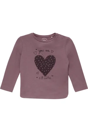 QS by s.Oliver Langarmshirt mit 3D-Herz-Applikation, Babys