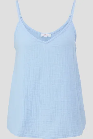 QS by s.Oliver Top mit Webstruktur im Relaxed Fit, Damen