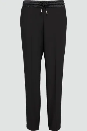 QS by s.Oliver Jogpants mit Satin-Bund aus Viskose-Mix, Damen