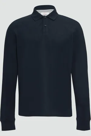 QS by s.Oliver Poloshirt aus Piqué mit Logo-Stickerei, Herren