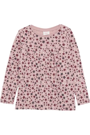 QS by s.Oliver Ausgestelltes Longsleeve mit All-over-Print, Kinder