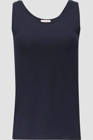 QS by s.Oliver Schmal geschnittenes Tanktop aus Baumwollmix, Damen