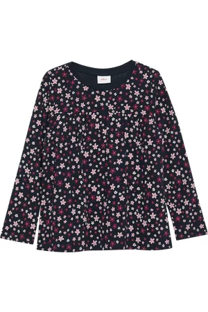 QS by s.Oliver Ausgestelltes Longsleeve mit All-over-Print, Kinder