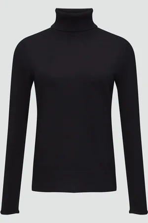 QS by s.Oliver Feiner Rollkragenpullover mit Ajour-Details, Damen