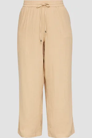 QS by s.Oliver Wide Leg-Hose aus Musselin mit Elastikbund, Damen