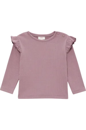 QS by s.Oliver Longsleeve mit Rippstruktur und Rüschen, Babys