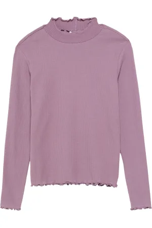 QS by s.Oliver Schmales Rippshirt mit Rollsaum, Mädchen