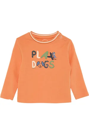 QS by s.Oliver Longsleeve mit Frontprint und Kontrastdetails, Babys
