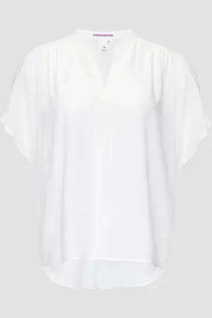 QS by s.Oliver Viskosebluse mit Tunikaausschnitt, Damen
