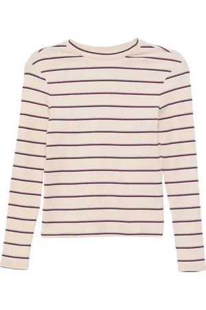 QS by s.Oliver Schmal geschnittenes Rippshirt mit Stehkragen, Mädchen