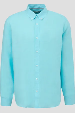 QS by s.Oliver Leinenhemd mit Button-Down-Kragen, Herren