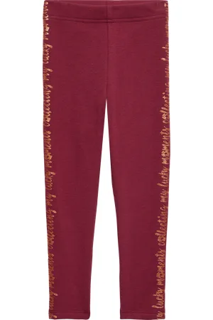 QS by s.Oliver Leggings aus Thermofleece mit Glitzer-Print, Kinder