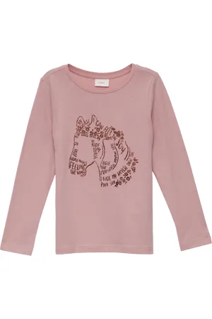 QS by s.Oliver Langarmshirt mit Glitzer-Print, Kinder